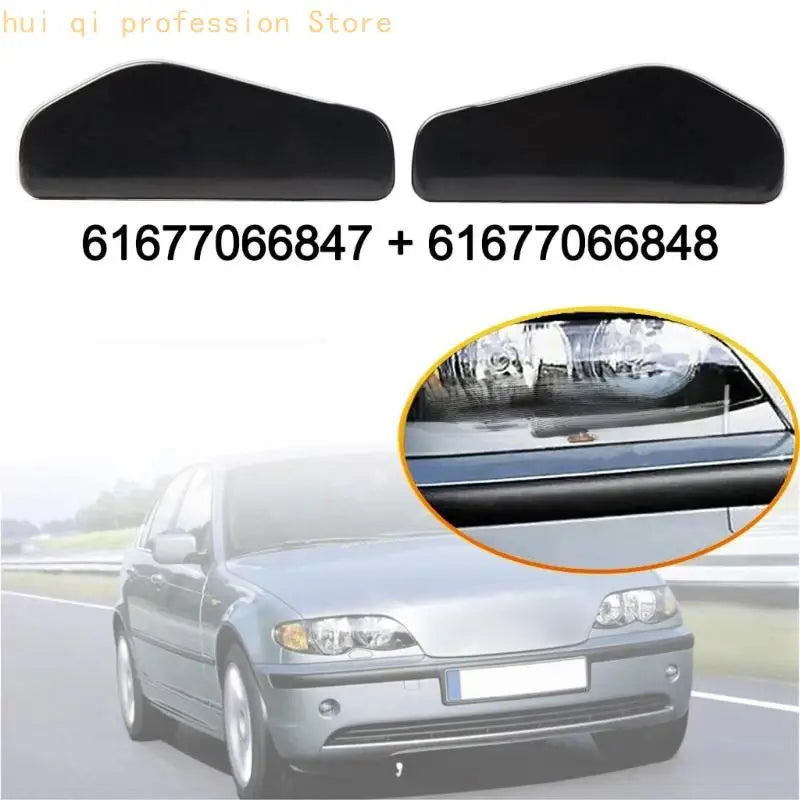 Bumper Washer Opening Cover Set, Left Right Pair for Selected E46 H8WE Quake