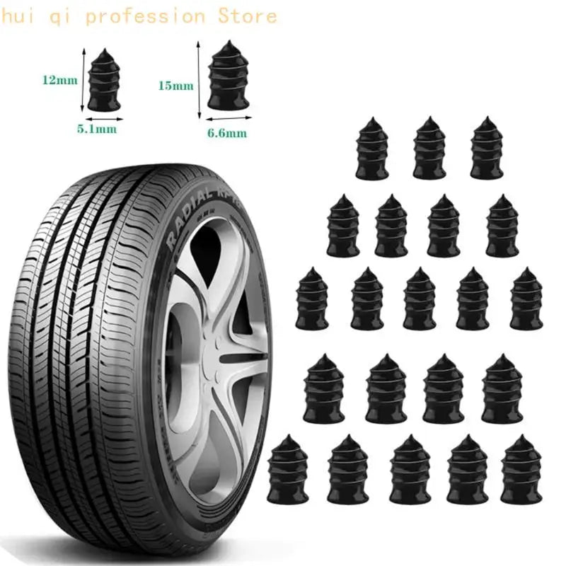 6pc Heavy Duty Rubber Tire Plugs for Car Motorcycle Emergency Roadside Fixing H8WE Quake