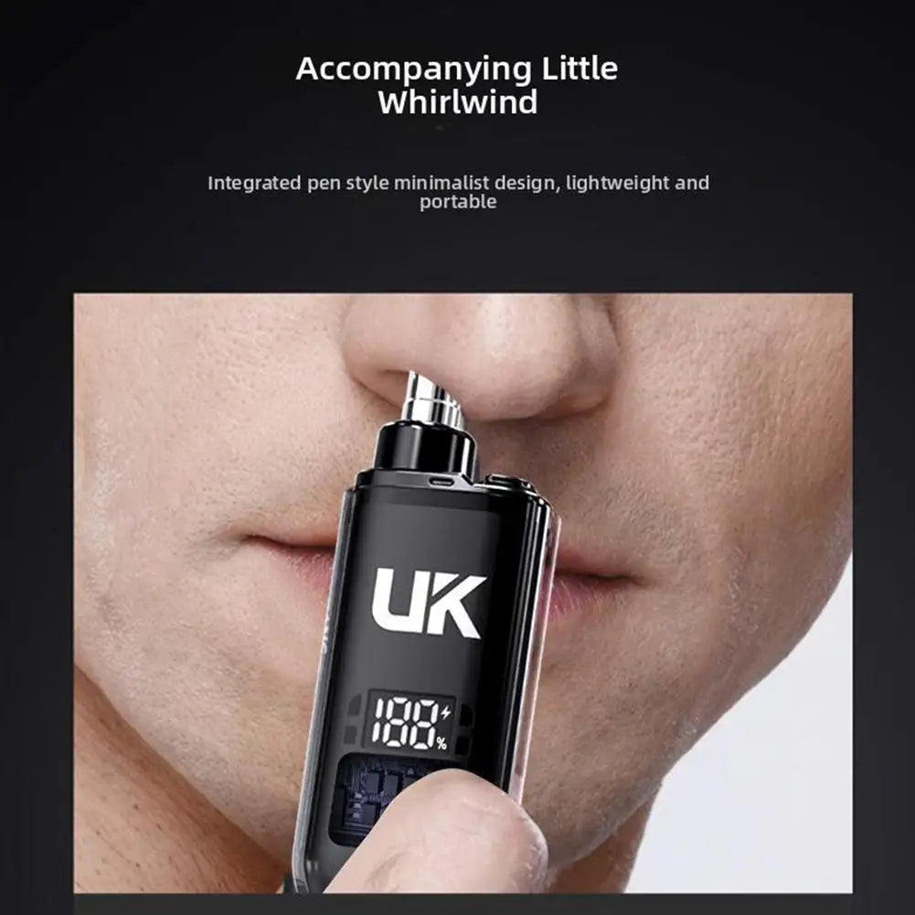 Digital Electric Nose Hair Trimmer Painless Shaving Mens Eyebrow Nose Trimmer USB Rechargeable Ear & Nose Hair Trimmer Machine Quake