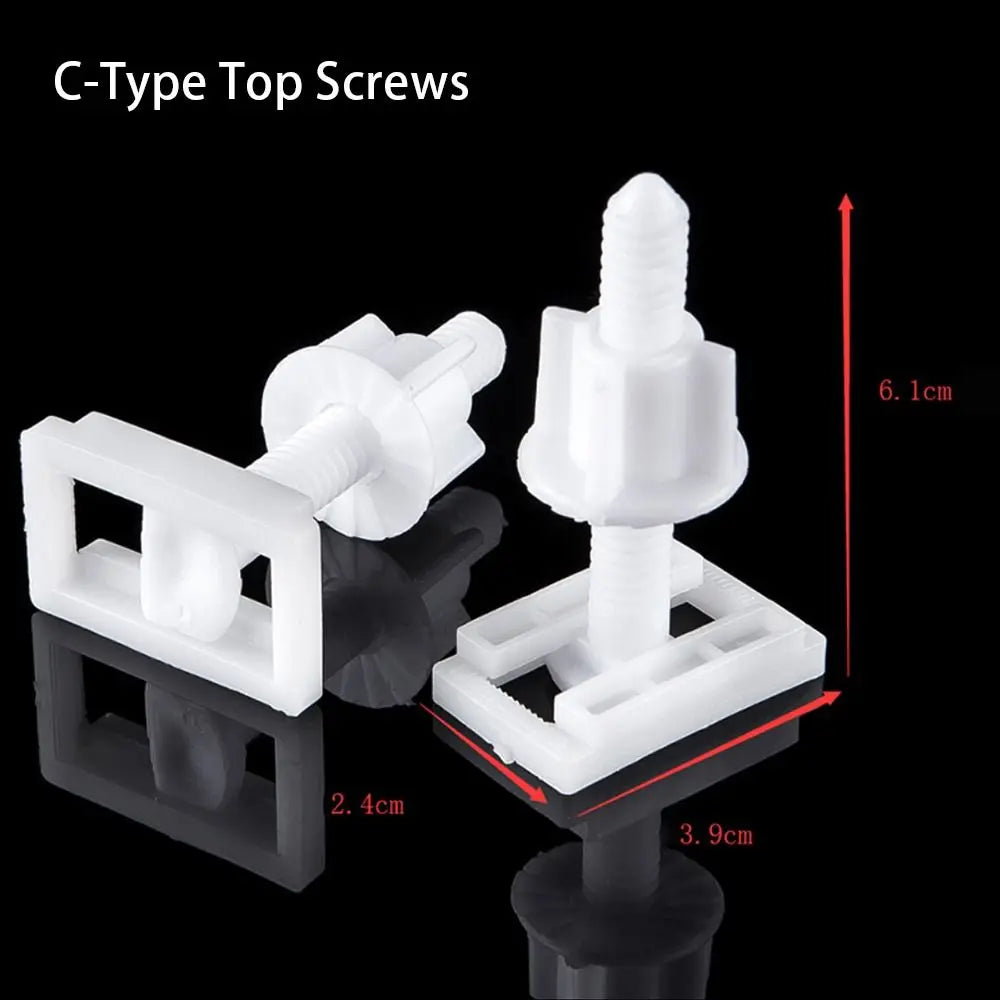 1Pair Seat Cover Plate Replacement Toilet Seat Repair Screws Bathroom Accessories Universal Lid Hinge Repair Bolts Seat Fittings Quake 03