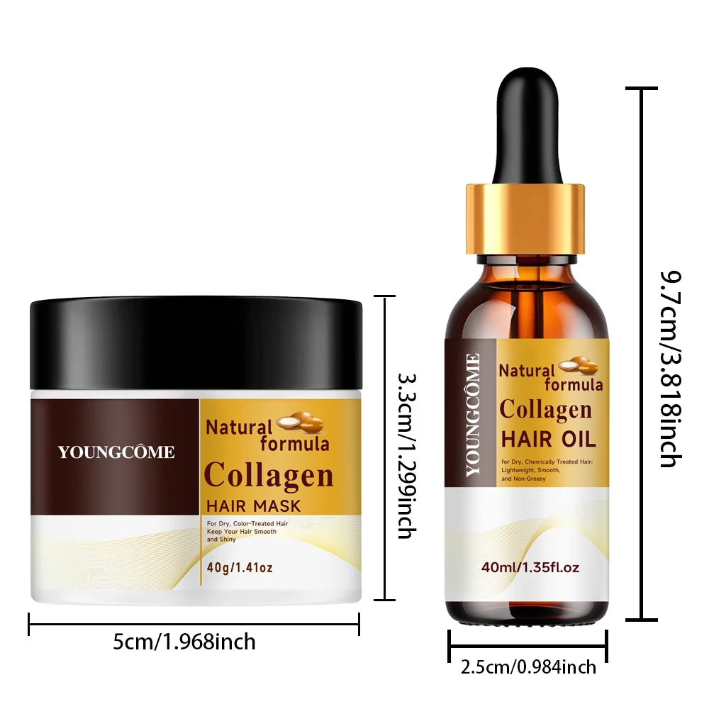 Oil and Shampoo Deep Nourishing Scalp Remove Dandruff Strengthens Hair for Shiny Shampoo Hair Care Quake YH1210 40g 40ml