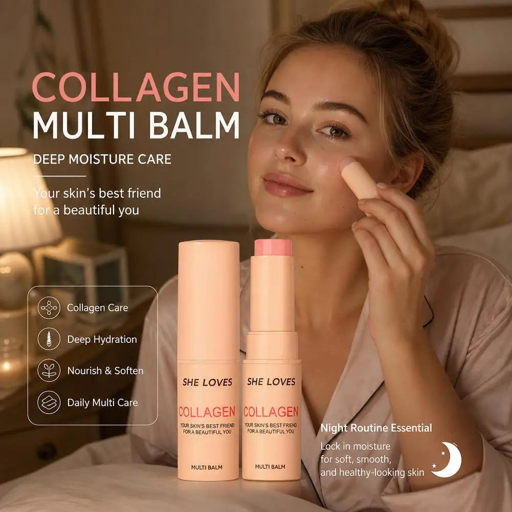 Moisturizing Wrinkle Bounce Multi Balm Collagen Multi Balm Stick Wrinkle Bounce Balm Multi Cream Dull Cosmetics Korean Quake