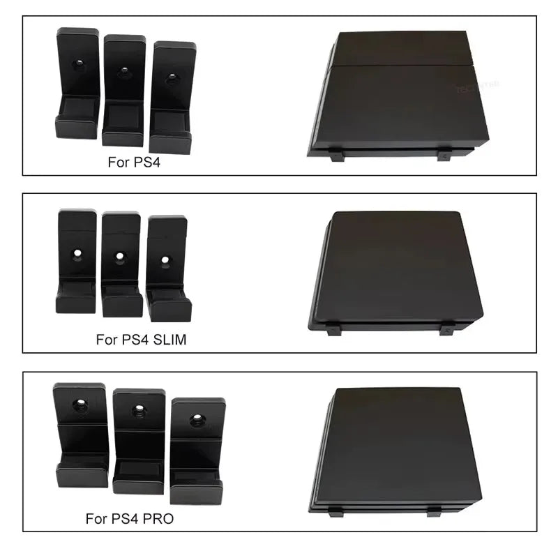 Wall Mount for PS4 SLIM PRO, Near or Behind TV, Space Saving,Customized to Perfectly Fit PS4 SLIM PRO Quake