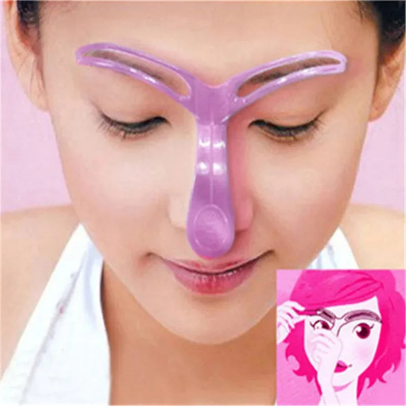 New Reusable Eyebrow Shaper Brow Stamp Template Eyebrows Shape Set Eyebrow Stencil Eye Brow Women Make Up Tools Accessories Quake