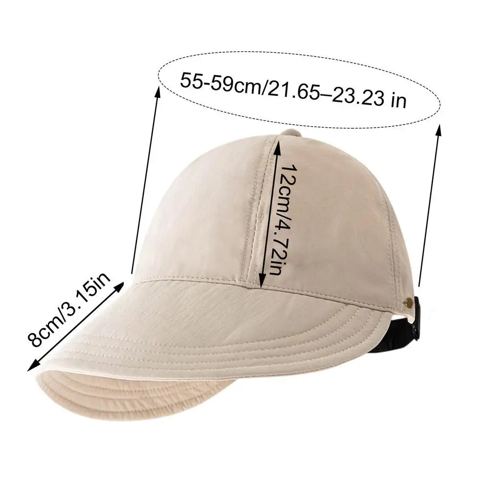 Womens Sun Hat Adjustable Wide Brim Breathable Lightweight Summer Sports Hat with Face Cover Hook for Camping Hiking Fishing Quake Beige