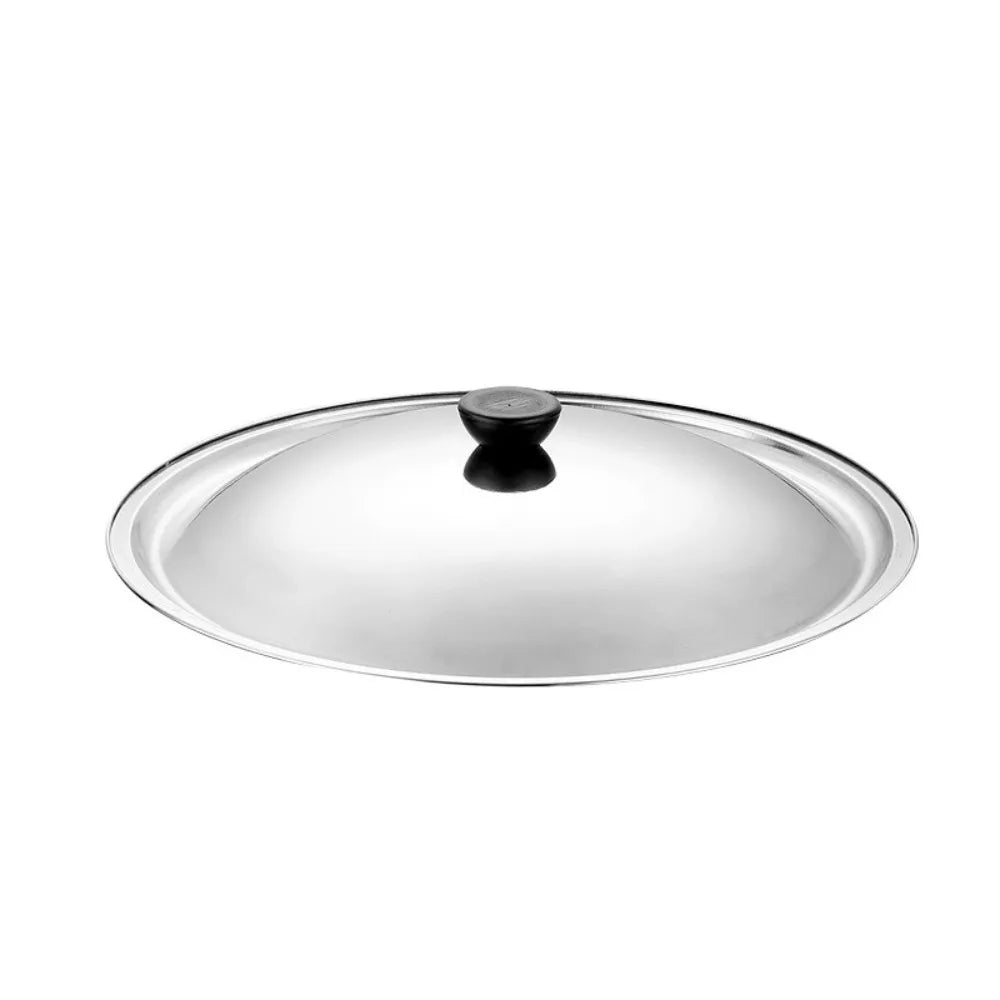 Durable Universal Pot Cover Round Stainless Steel Frying Pan Cover Knob 18-32cm Pot Lid Kitchen Accessories Quake 32cm-Plastic Handle