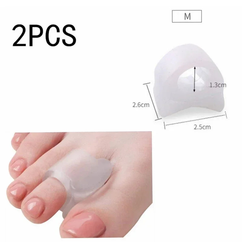 1 Pair Toe Separator Correction Pad Foot Care Tool Toe Separators Toe Silicone Bunion Guard Foot Care Orthopedic Finger Quake