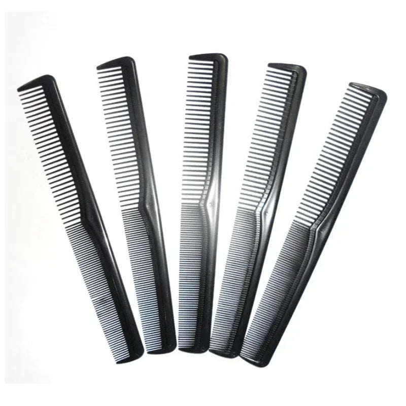 vvocci 5-Piece Wide Tooth Carbon Fiber Salon Cutting Comb Set–Heat Resistant Professional Hairdressing Styling Comb for Barbers Quake
