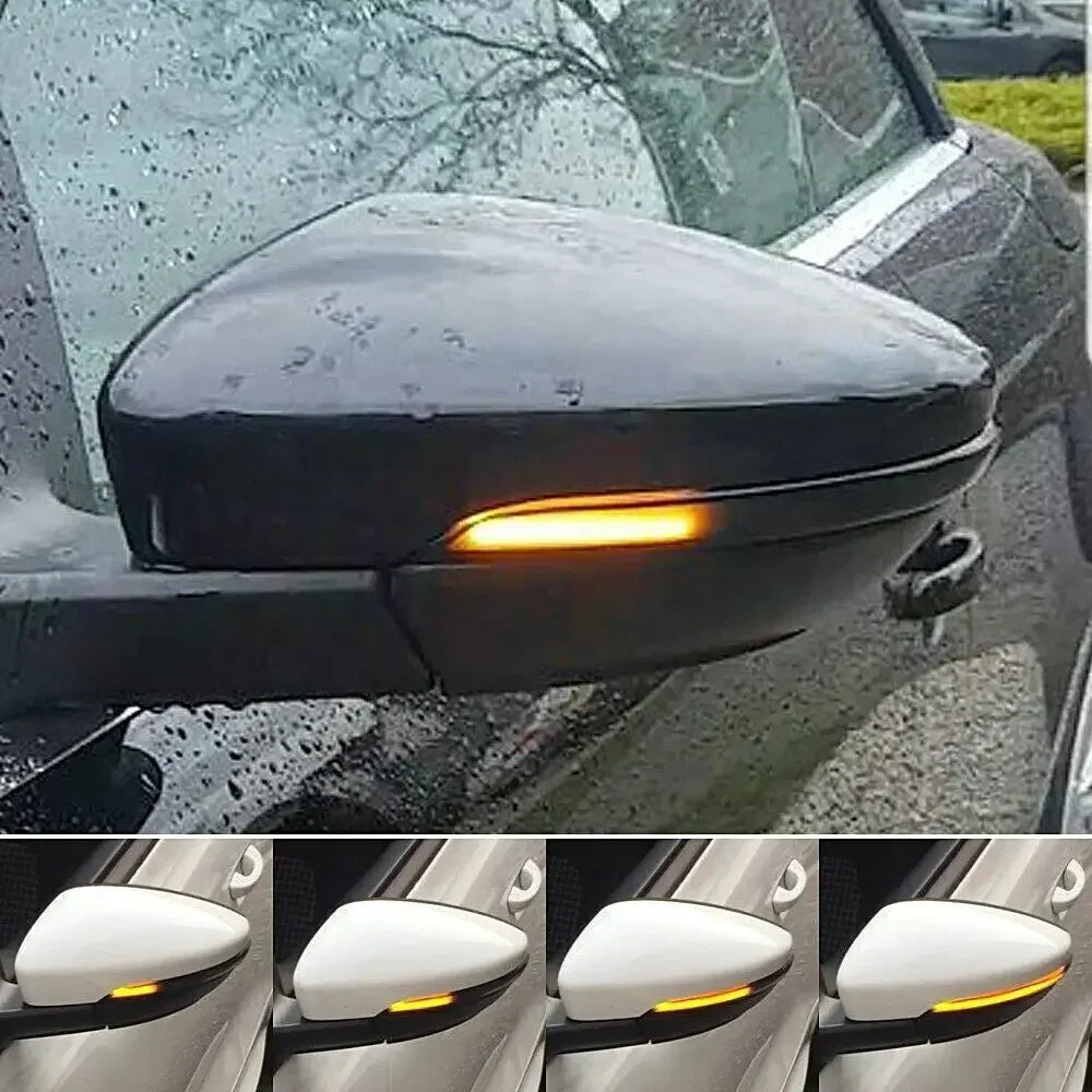 For VW Passat B7 CC Jetta MK6 Bettle A5 Scirocco Car Dynamic LED Turn Signal Light Side Mirror Sequential Parking Lamp Blinker Quake