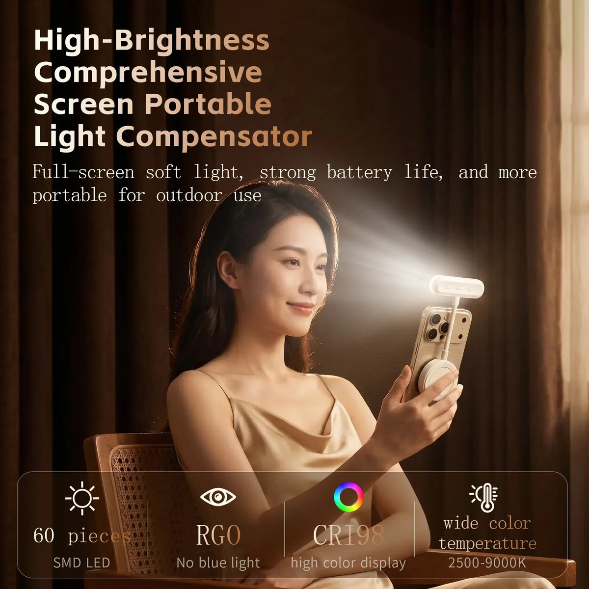Magnetic Gooseneck Fill Light Portable Phone Selfie Beauty Lamp Eye Caring Reading Light Adjustable Magnetic Holder Stand Tools Quake