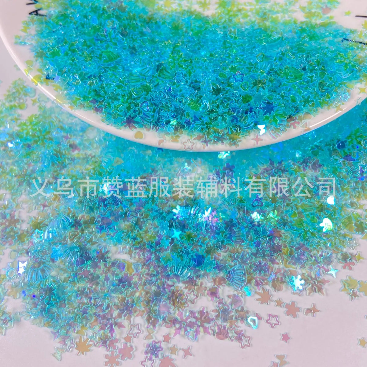 50g/500g Randomly mixed Glitter Confetti Tinfoil Sequins DIY New Year Home Wedding Birthday Throw Party Decoration Supplier Quake blue 500g