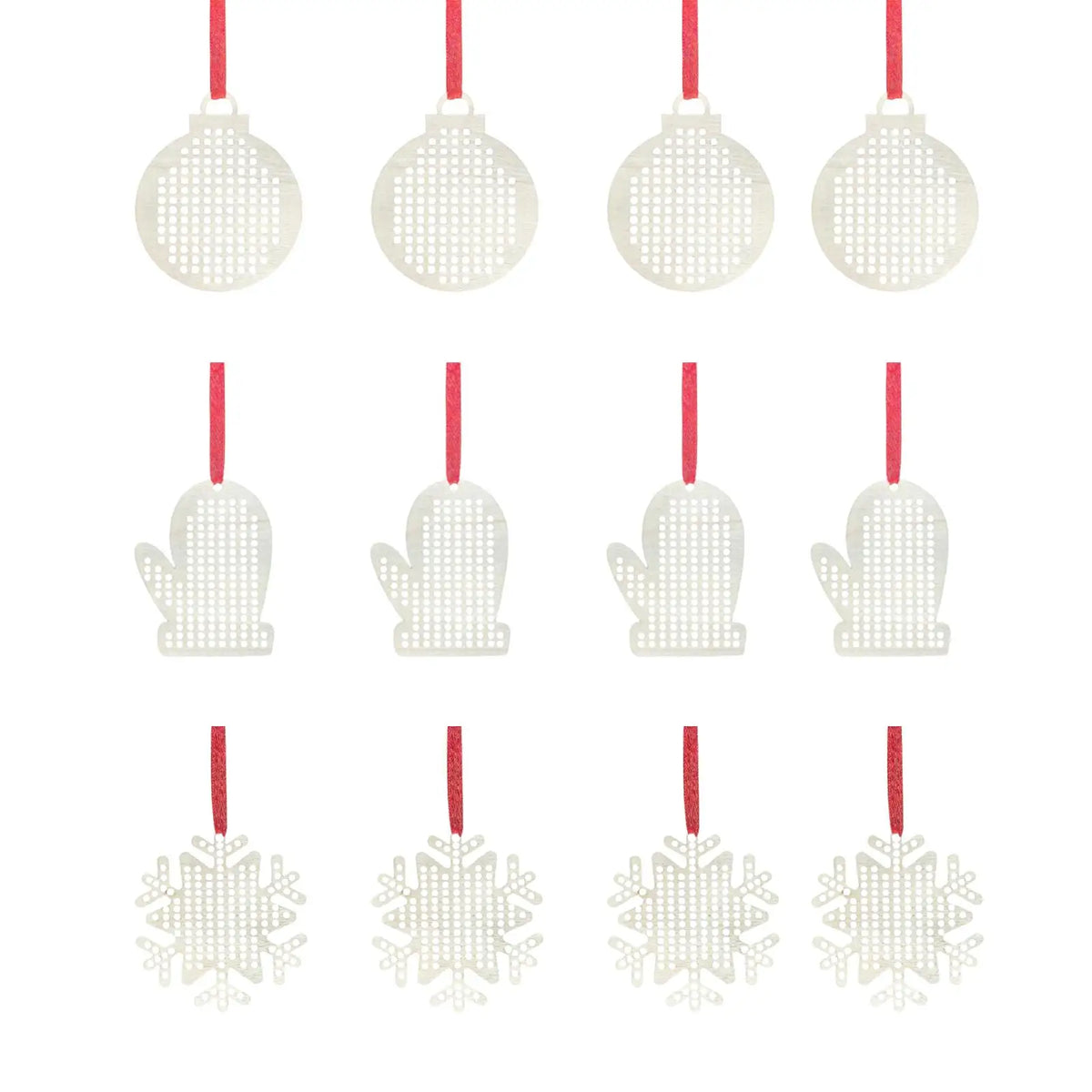 Wooden Cross Stitch Kits for Kids - Festive DIY Christmas Ornaments Set Quake