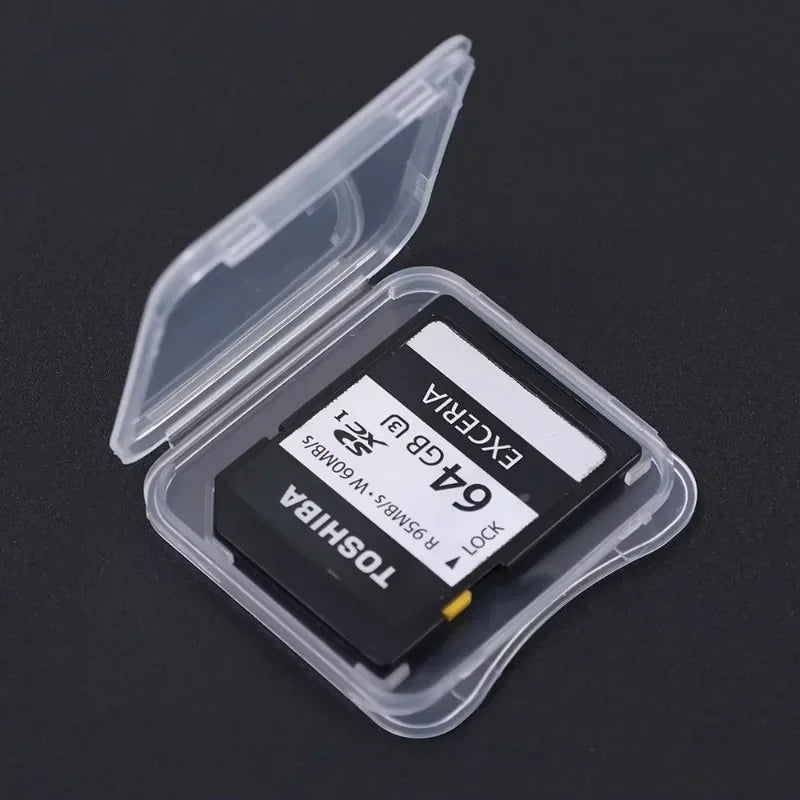 30/1PCS Transparent TF/SD Memory Cards Protective Case Holder Storage Boxes Portable Mini SIM Card Prevent Dirt and Damage Box Quake