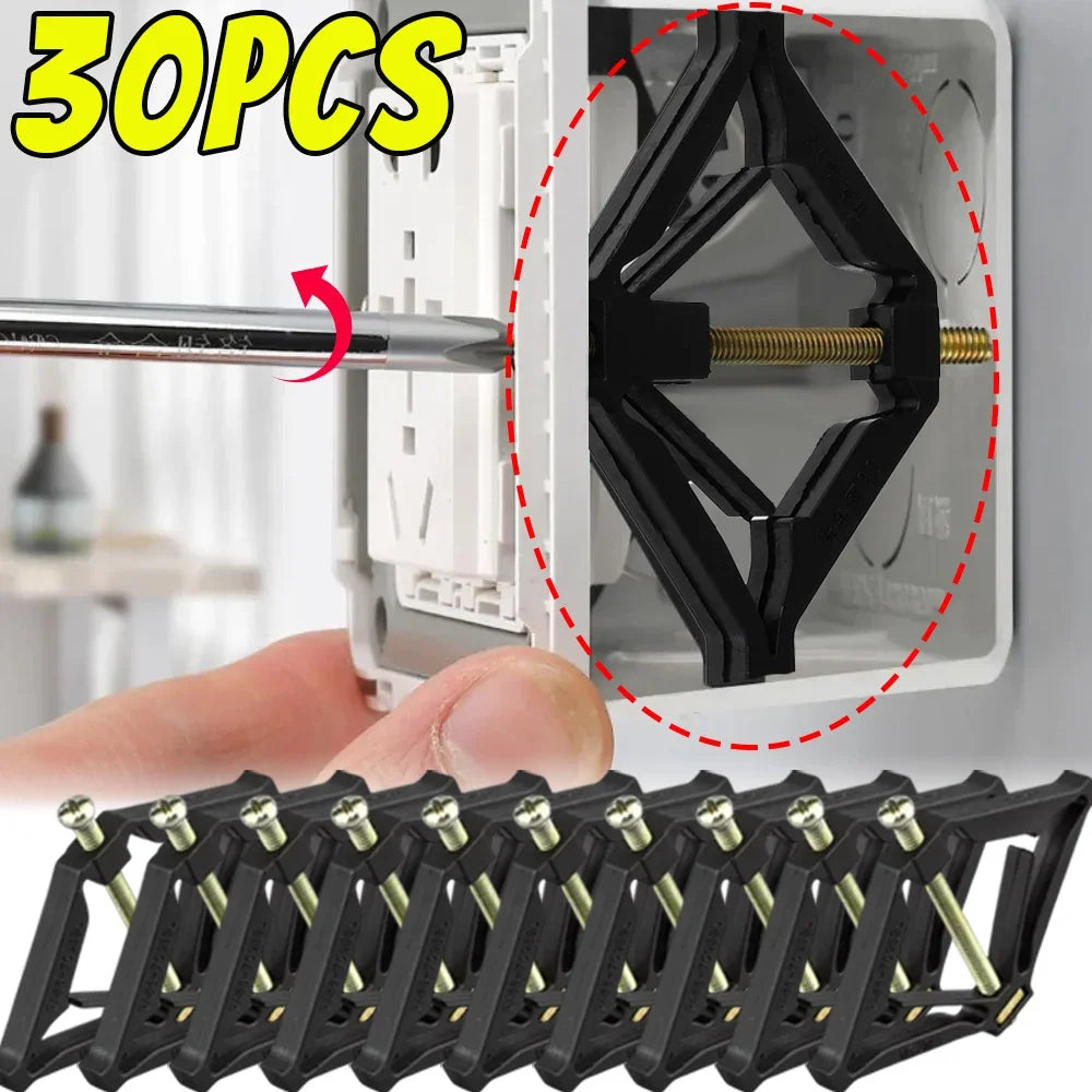 30/1PCS Switch Cassette Repairer 86 Type Old Switch Socket Dark Box Replacement Fixed Support Rod Home Repair Tools Accessories Quake