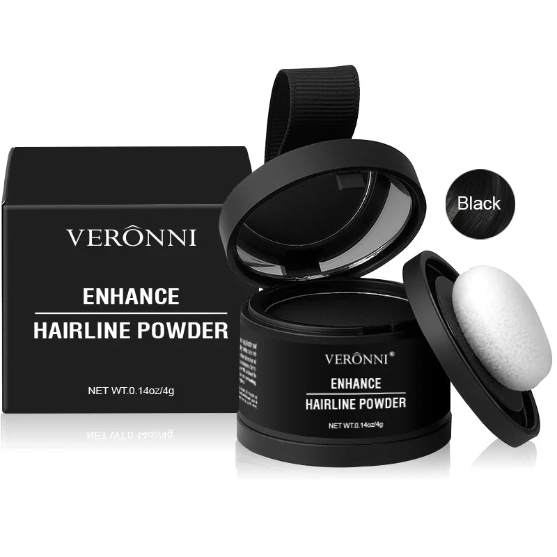 14 Color Hair Line Powder Black Root Up Natural Instant Waterproof Hairline Shadow Concealer Coverage Paint Repair Fill In Hair Quake 03-Black