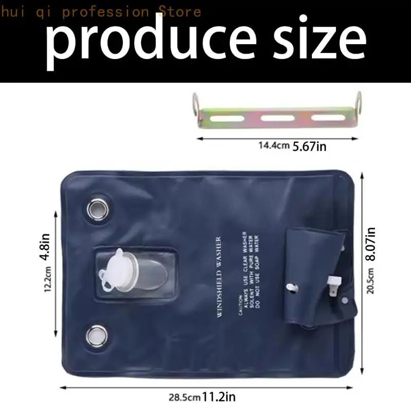 1L Windshield Washer Fluid Bag with Electric Pump, Clear Hose and Bracket for Fluid Storage, Windshield Cleaning and Routine Quake
