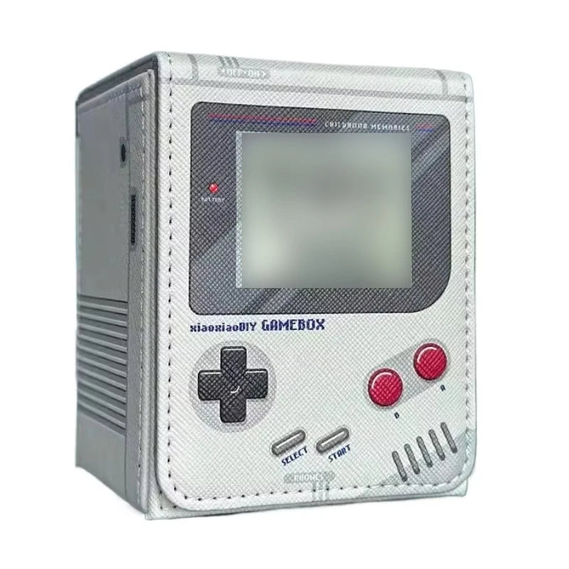 HOT DIY Retro Brick Gameboy Card Storage Box Pocket Monster TCG Organizer - Collectors Display Case Cartoon Anime Quake Grey Classic