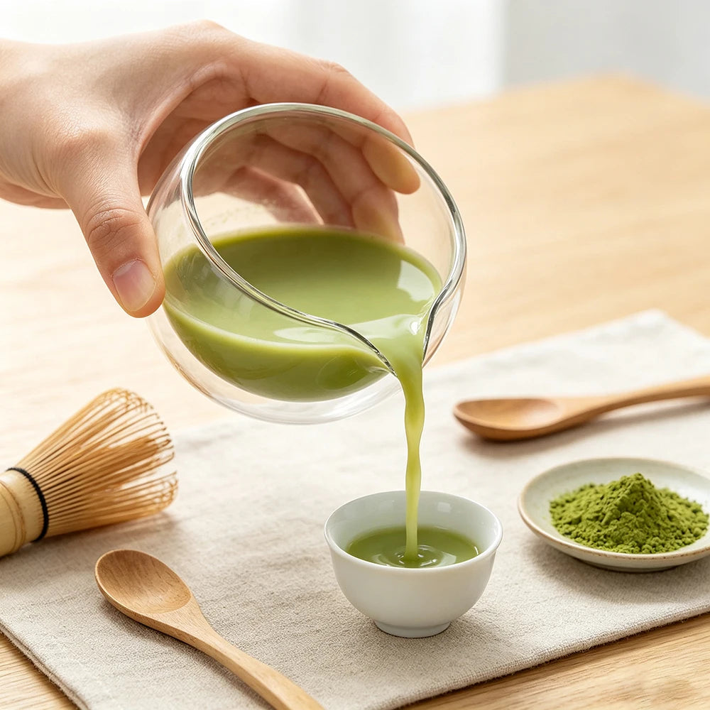 Double Wall Glass Matcha Bowl Transparent Fruits Salad Yogurt Mixing Bowl With Spout Kitchen Bowl For Egg Beating Baking Serving Quake
