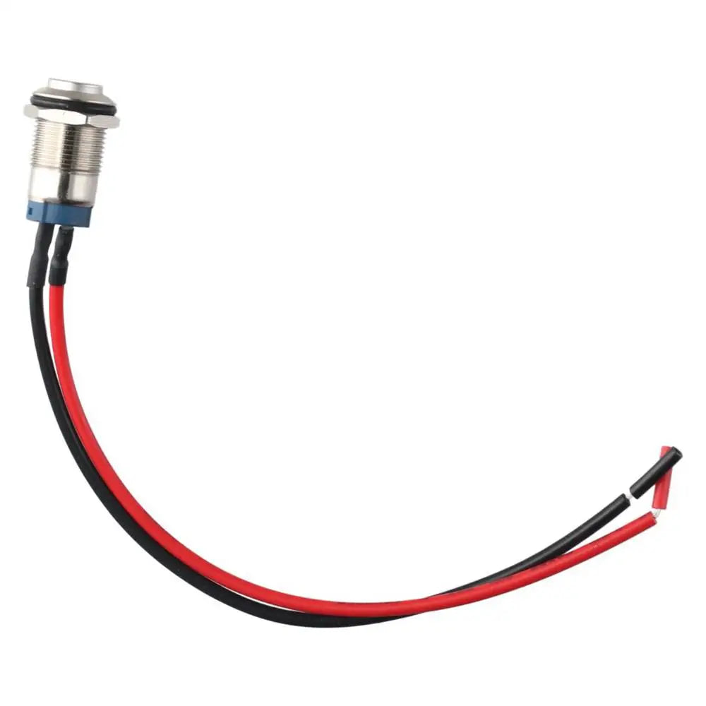 12mm 2A 12V/24V/125V/250V AC Prewired Waterproof Push Button Latching Self-Locking Stainless Steel Push Button On Off Quake