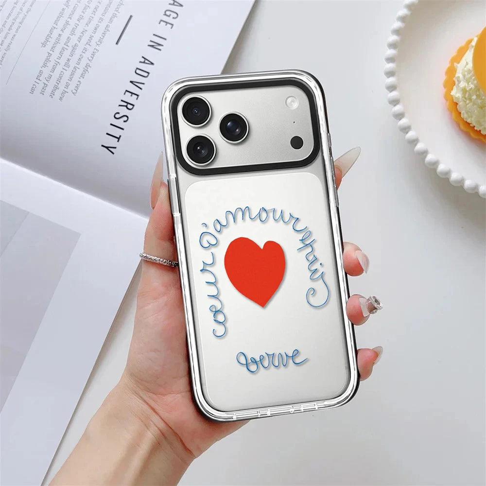 608246 White Border Magnetic Phone Case Cover for IPhone 14 15 16 17 18 Pro Max Case Quake