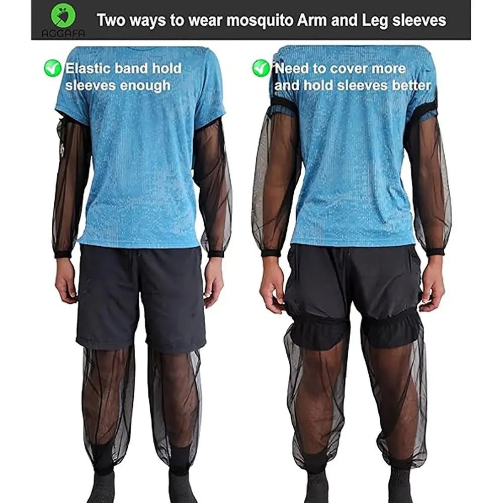 New Breathable Mosquito Arm Sleeves Mesh Lightweight Leg Sleeves Anti-mosquito Camping Quake