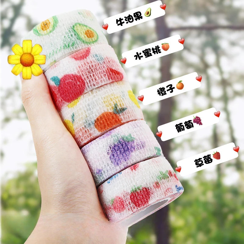 1 Pc Self Adhesive Elastic Bandage Protection Finger for Writing First Aid Kit Colorful Tape New Tattoo Accessories 2.5cm X 4.5m Quake