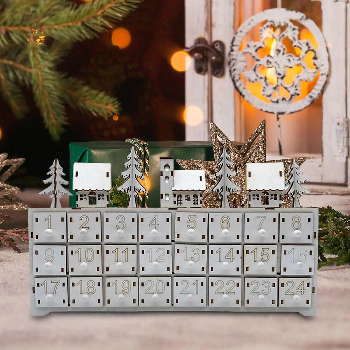 Lighted Advent Calendar Christmas Advent Calendar Ornament Christmas Decoration Quake