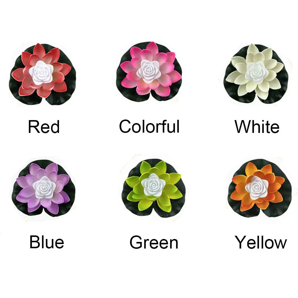 Solar Powered Buddhist Prayer Floating Lighting Decoration Fountain Pool Pond Lamp Wishing Lamp Flower Light Lotus Lamp Quake