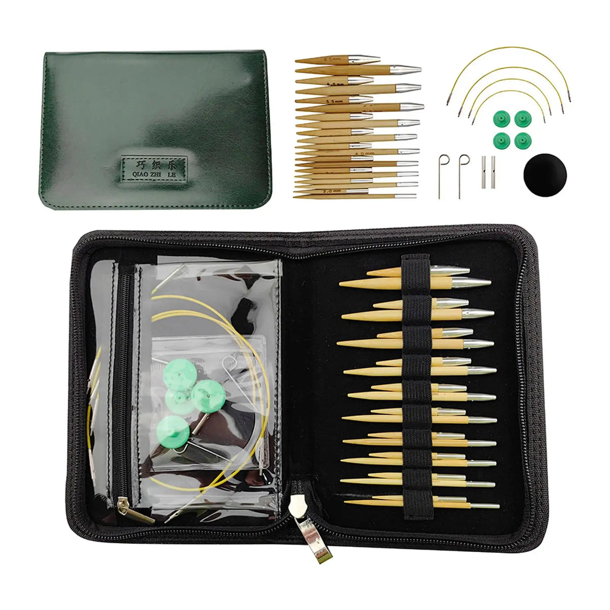 Circular Knitting Set Portable Aluminum DIY 1Set Interchangeable Crochet for Blanket Socks Beginner Home Weaving Quake