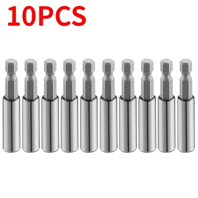 10/1pcs Magnetic Drill Bit Extension Rods Screwdriver Drive Guide 1/4 Hex Batten Head Quick Change Power Screw Driver Adapter Quake 10PCS