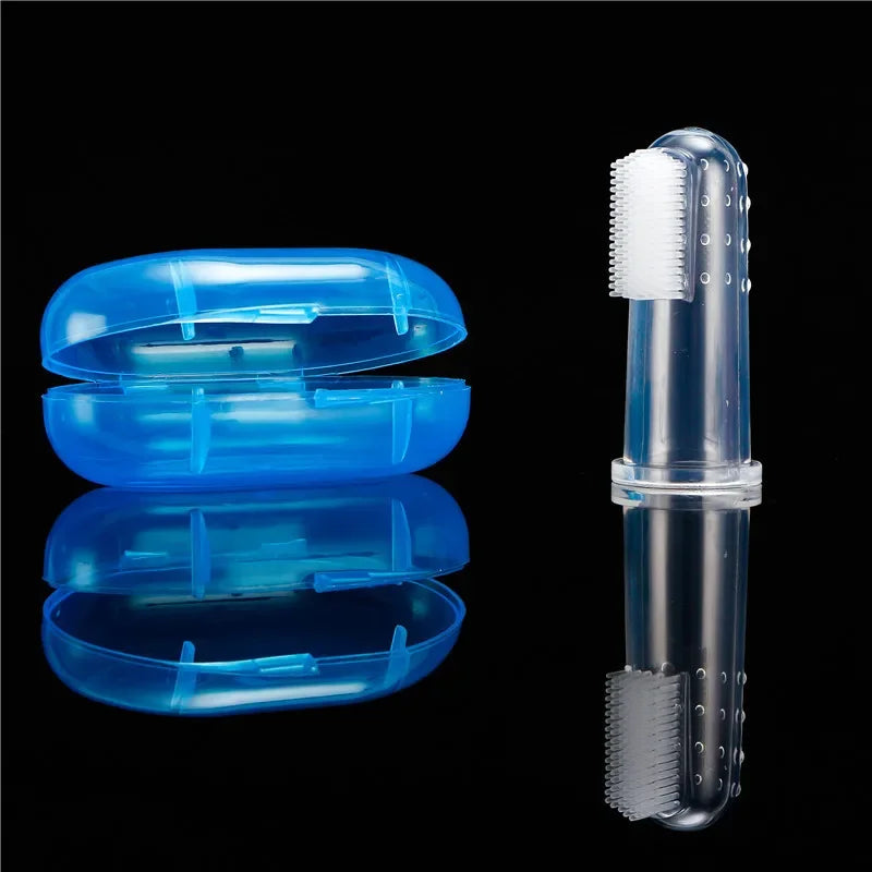 vvocci Super New Soft Pet Finger Toothbrush with Box Toy Teddy Dog Brush Breath Tartar Teeth Tool Dog Cat Cleaning Pet Supplies Quake