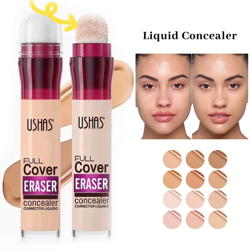 Sponge Head Concealer for Dark Circles, Tears, Freckles, Acne, Dark Circles, Pigmentation and Blemishes, Creating Natural Skin Quake