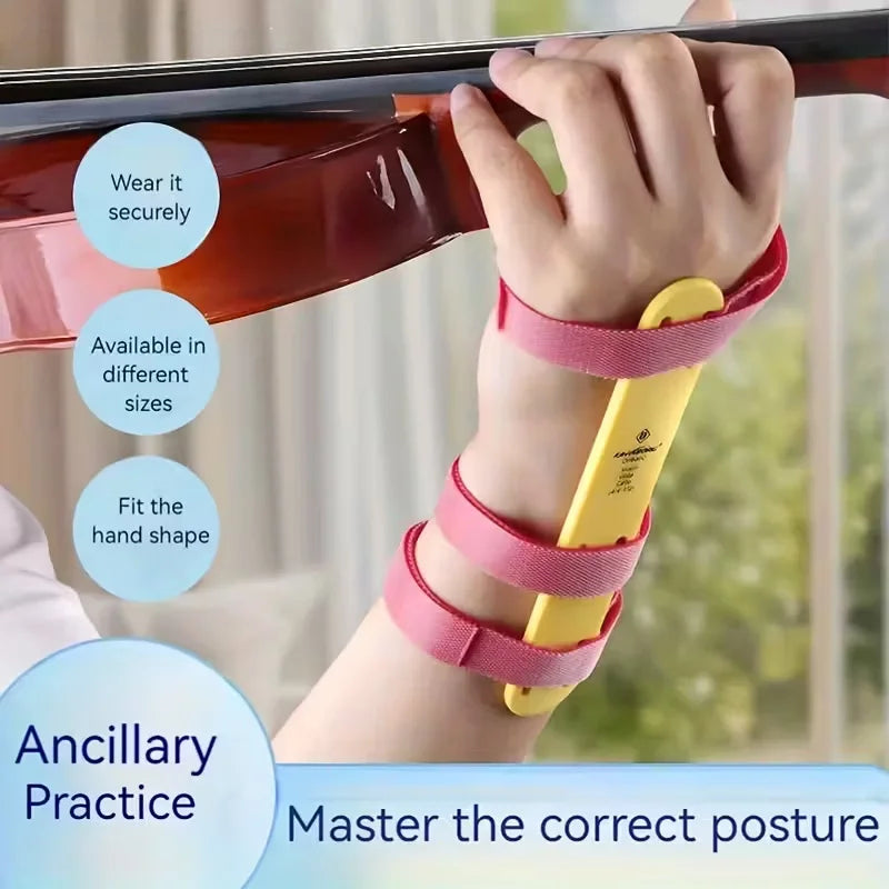 4/4-1/2 Violin Hand Shape Corrector&Wrist Trainer-Adjustable Strap,Posture Correction Training Aid for Beginners/Advanced Player Quake
