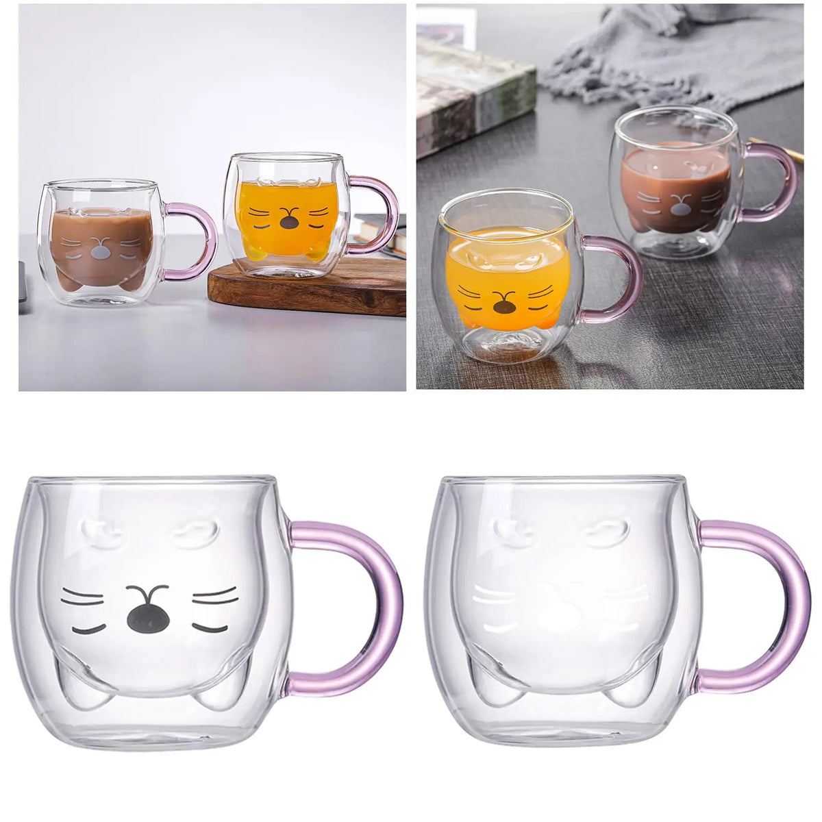 Glass Cup Heat Resistant Borosilicate Glass -Proof Anti-Scalding Cup for Cocktail Quake