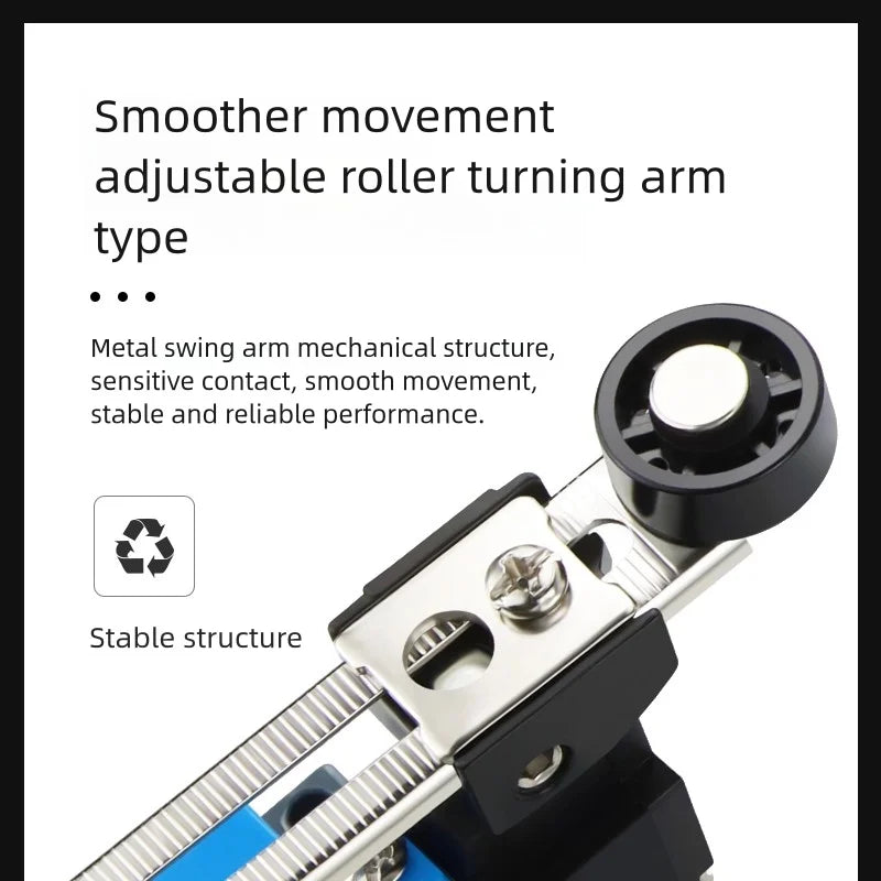 Switch ME-8108/04/07/11/12/22/66/69/9101 Limit Switch Rotary Adjustable Roller Lever Arm Travel Switch 1NC 1NO Waterproof IP65 Quake