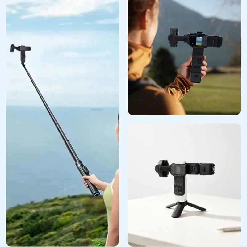 Vertical Video Camera Mount with Contact and Thread Port for Travel Recording, Live Use, and Vlog Workflows K1KF Quake