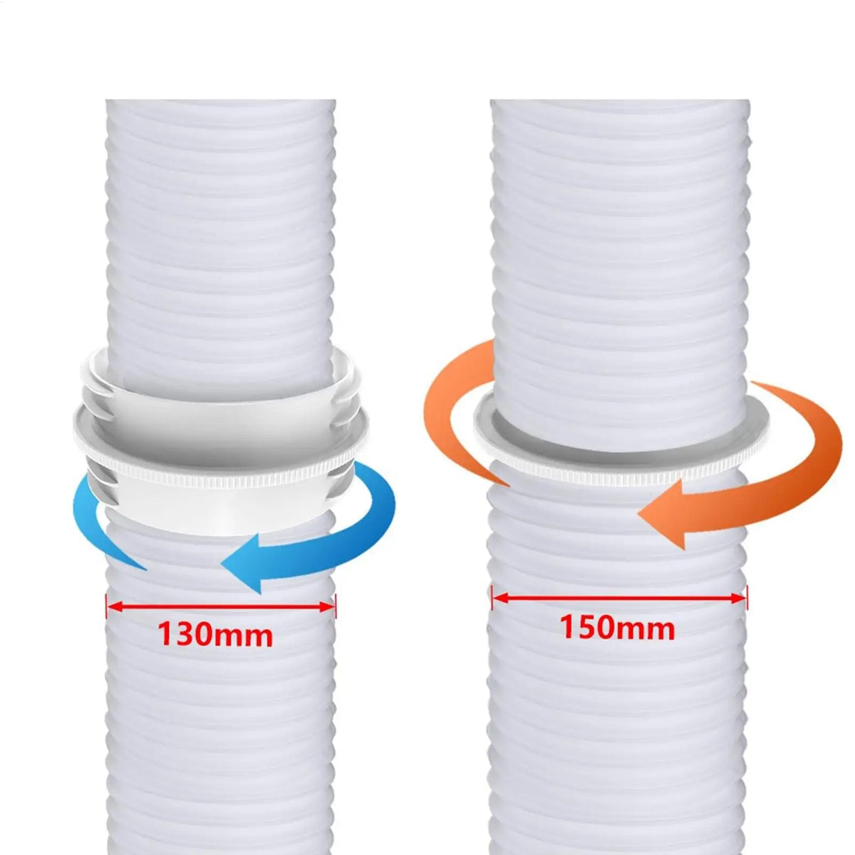 Universal Heat Resistant Portable AC Hose Adapter Air Conditioner Connector for 5.1 5.9 Inch Vent Pipe Window Unit Quake
