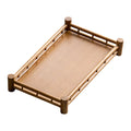 Table Tea Serving Tray Storage Tray Wood Serving Platter Bamboo Tray for Tea for Restaurants Snacks Living Room Lunch Home Decor Quake L