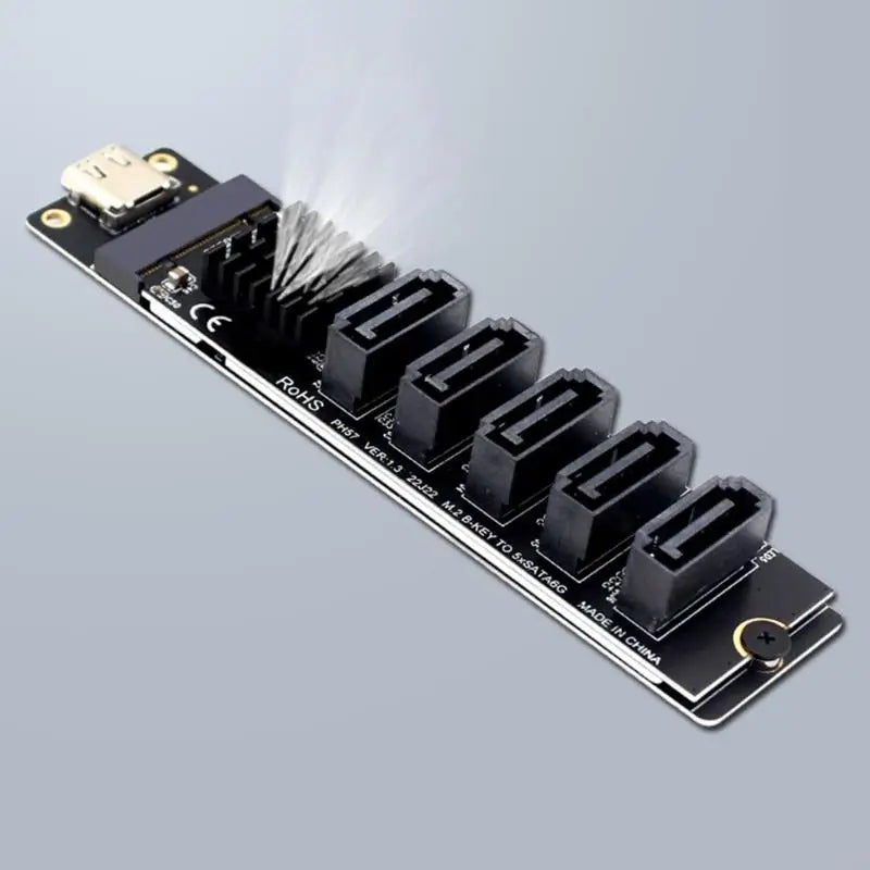 Fast Speed 5Gbps USB3.0 to 5 SATA3 Port Converter JMS580 Chip for Solid Drive Adapter K1KF Quake