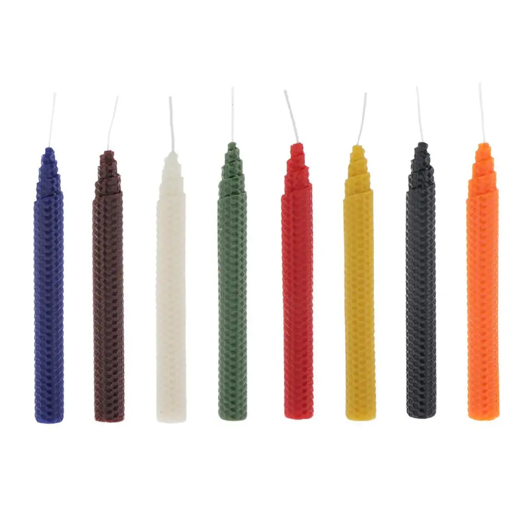 Handmade Beeswax Candles Sootless Dripless Taper Candle Wax for Candle Holder Ceremony Table Wedding Decor Quake