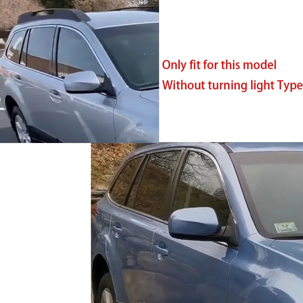 For Subaru Outback 2010-2013 Car Sticker Rearview Side Mirror Cover Wing Cap Exterior Door Rear View Case Trim Carbon Fiber ABS Quake