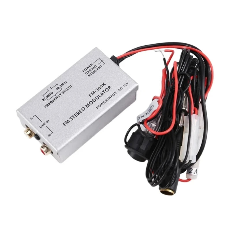 FM Frequency Modulator with Low Power Consumption & Accurate Sound Simple Installs for In Car Sound Connectivity H8WE Quake CN