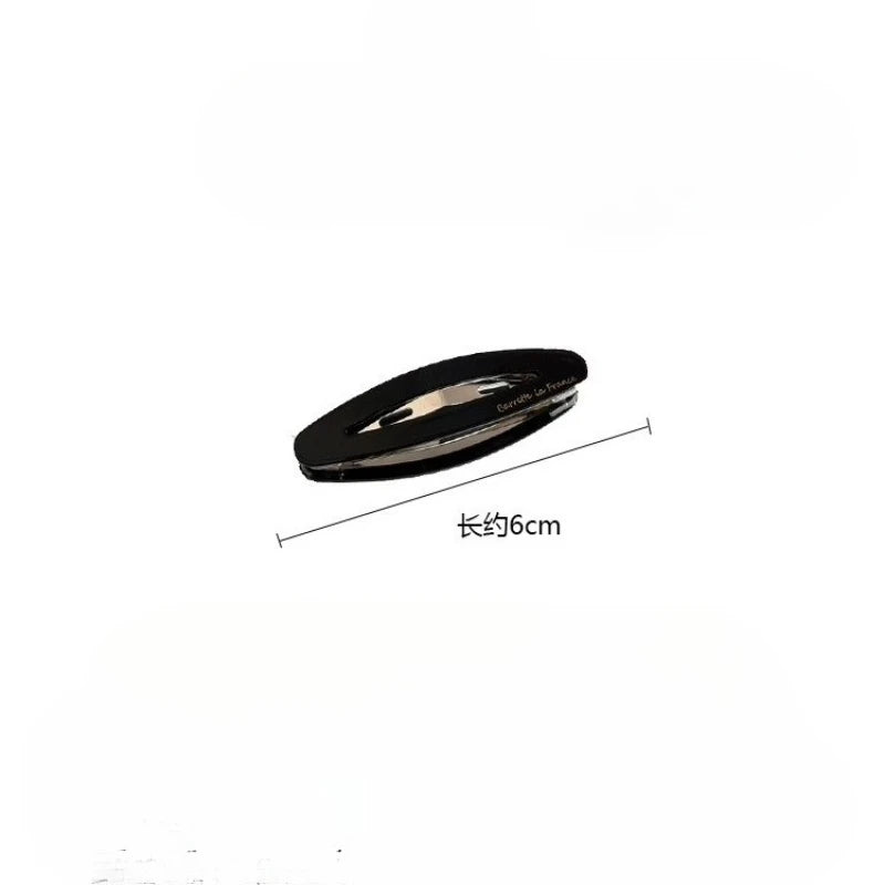 Women Girls Hair Edge Clip Korean Simple BB Hairpin Oval Acetic Acid Clip Sweet Bangs Side Hairpin Head Styling Accessories New Quake