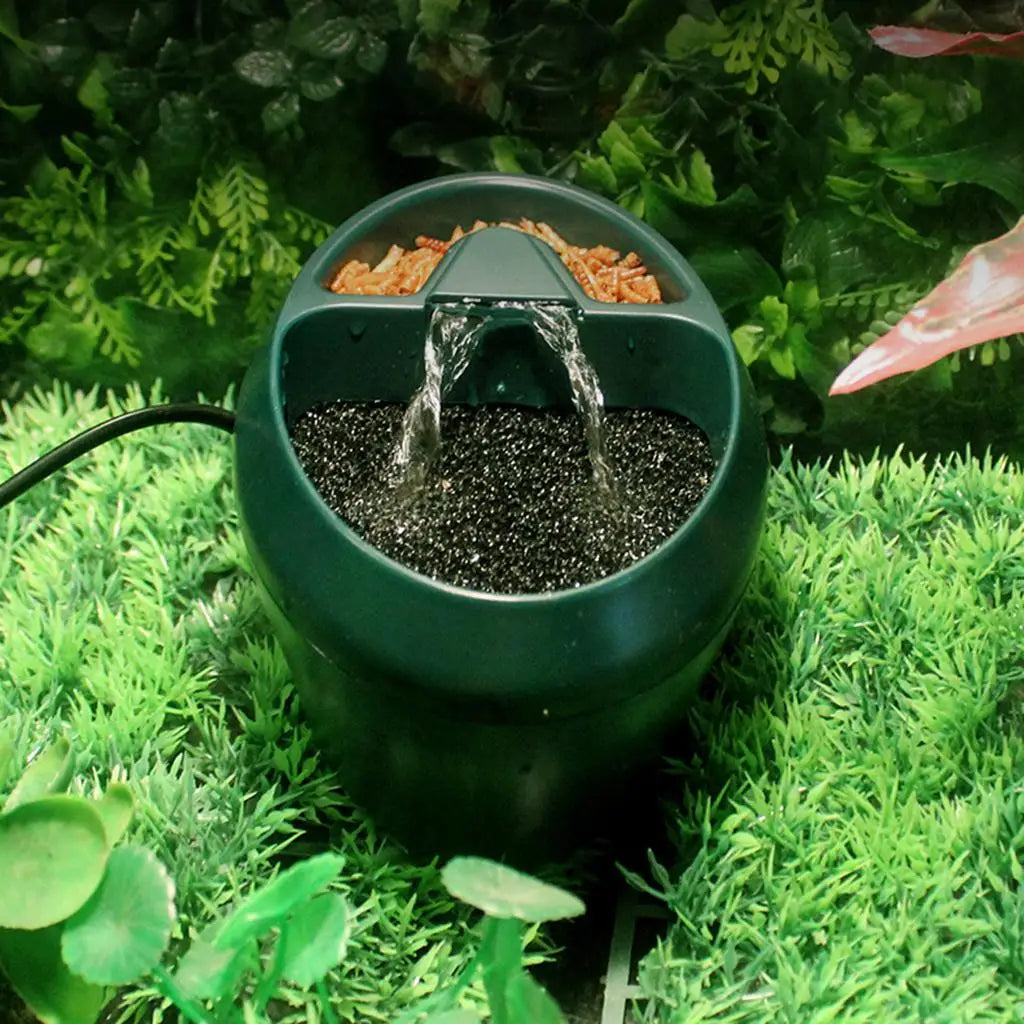 Reptile Water Dispenser , Gecko, , Tortoise, Bearded Dragon Drinking Water Dripper Large Fountain Water Dish Accessories Quake