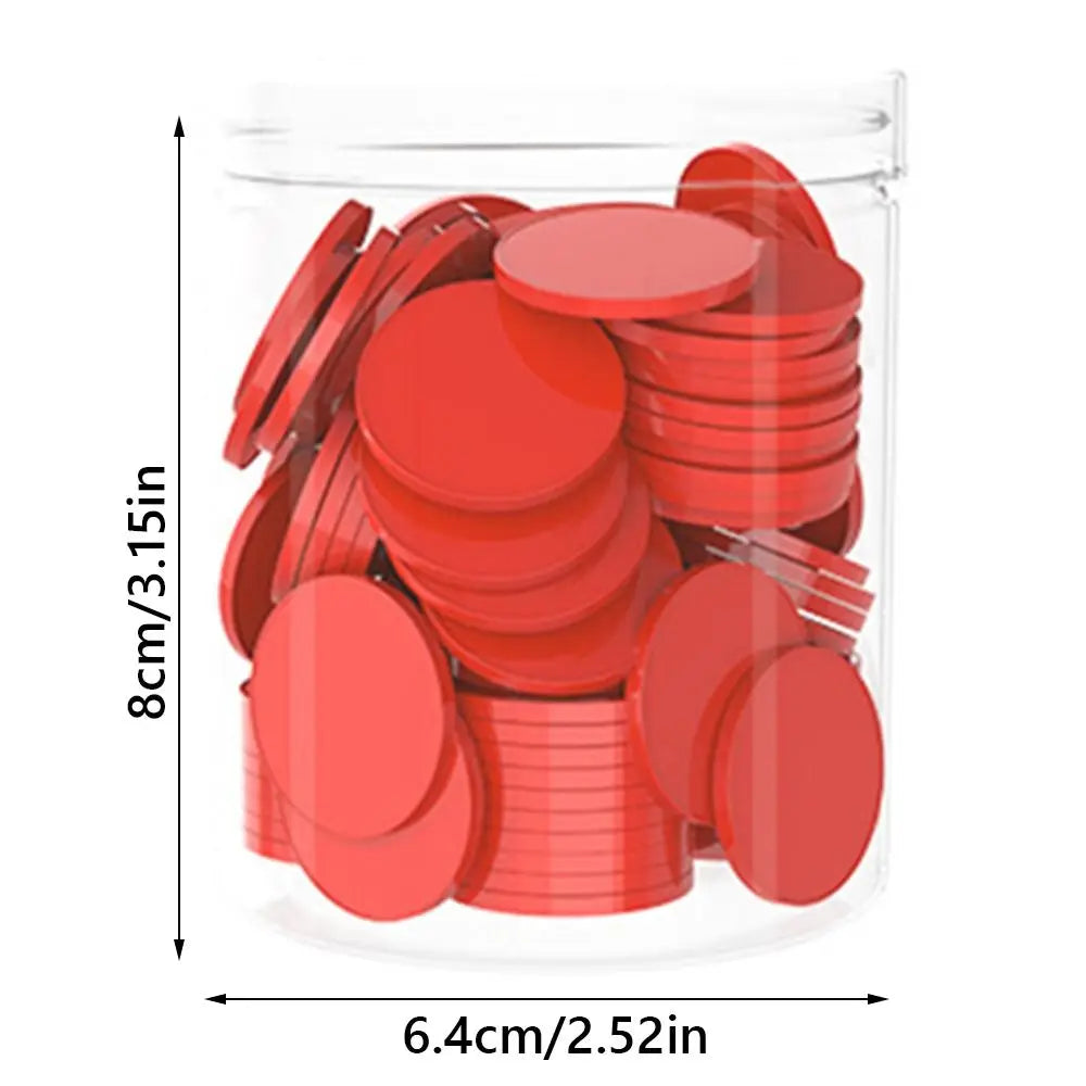 100pcs Plastic Counting Chips Addition Subtraction Operation Board Games Tokens Counting Toy Colored Round Teaching Tool Quake