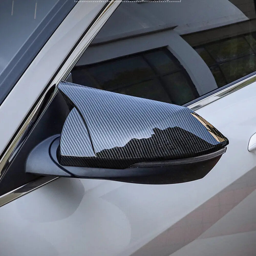 For Hyundai Elantra 2021 2022 Car Rearview Side Mirror Cover Wing Cap Exterior Sticker Door Rear View Case Trim Carbon Fiber Quake