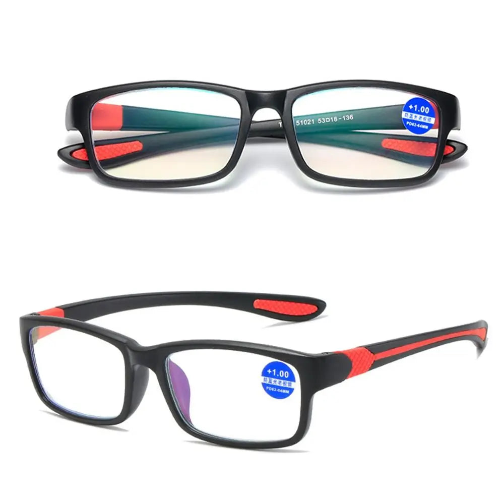 Flexible TR90 Sports Reading Glasses for Men Women Office Anti Blue Light Readers Eyewear Eye Protection Presbyopia Eyeglasses Quake