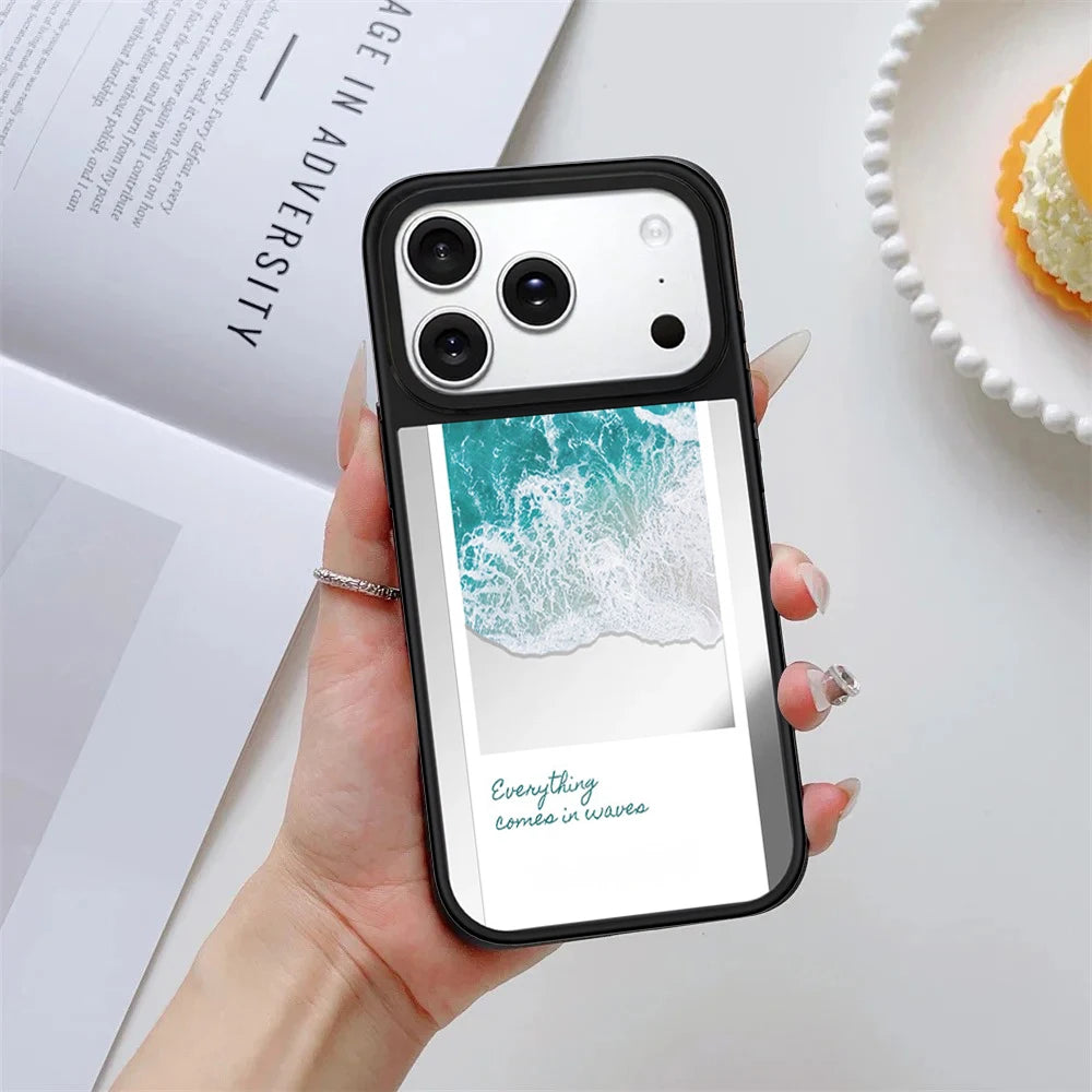 6090850 Mirror Surface Magnetic Phone Case Cover for IPhone 13 14 15 16 17 18 Pro Max Case Quake