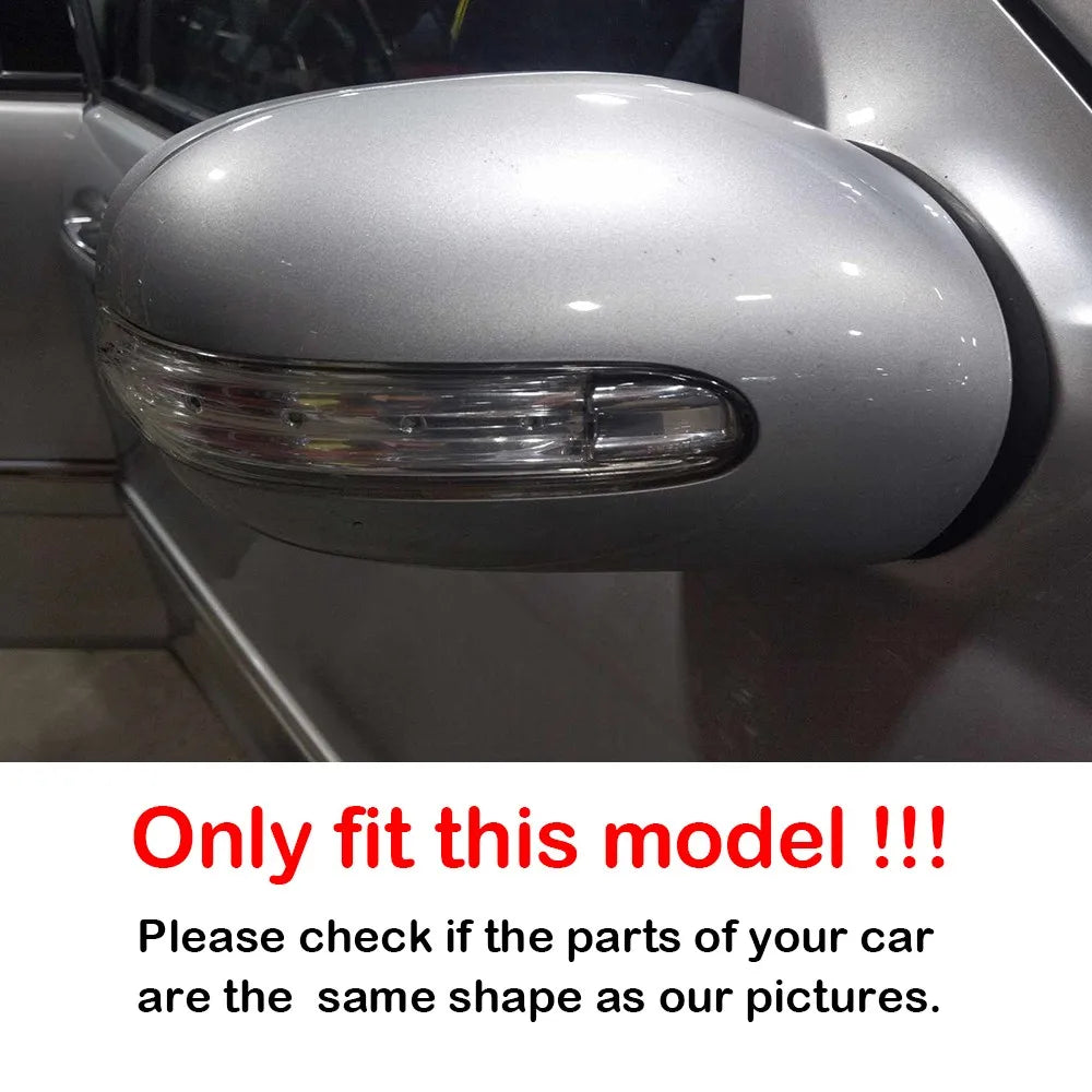 For Mercedes-Benz E-class W211 E320 C-class W203 C230 C240 Car Sticker Rearview Side Mirror Cover Wing Cap Exterior Case Trim Quake
