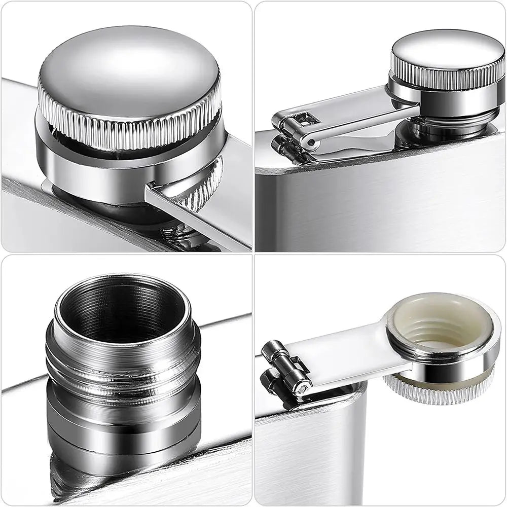 Stainless Steel Hip Flask Portable Liquor Flask Leakproof Drinking Bottle Alcohol Wine Whiskey Holder Drinkware Wedding Party Quake